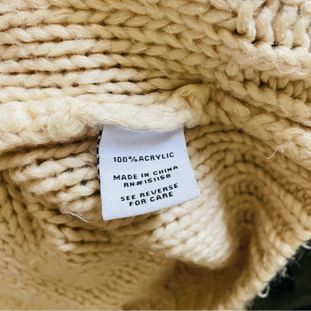 525 America XS oversized cable knit cream cardigan - Picture 5 of 5